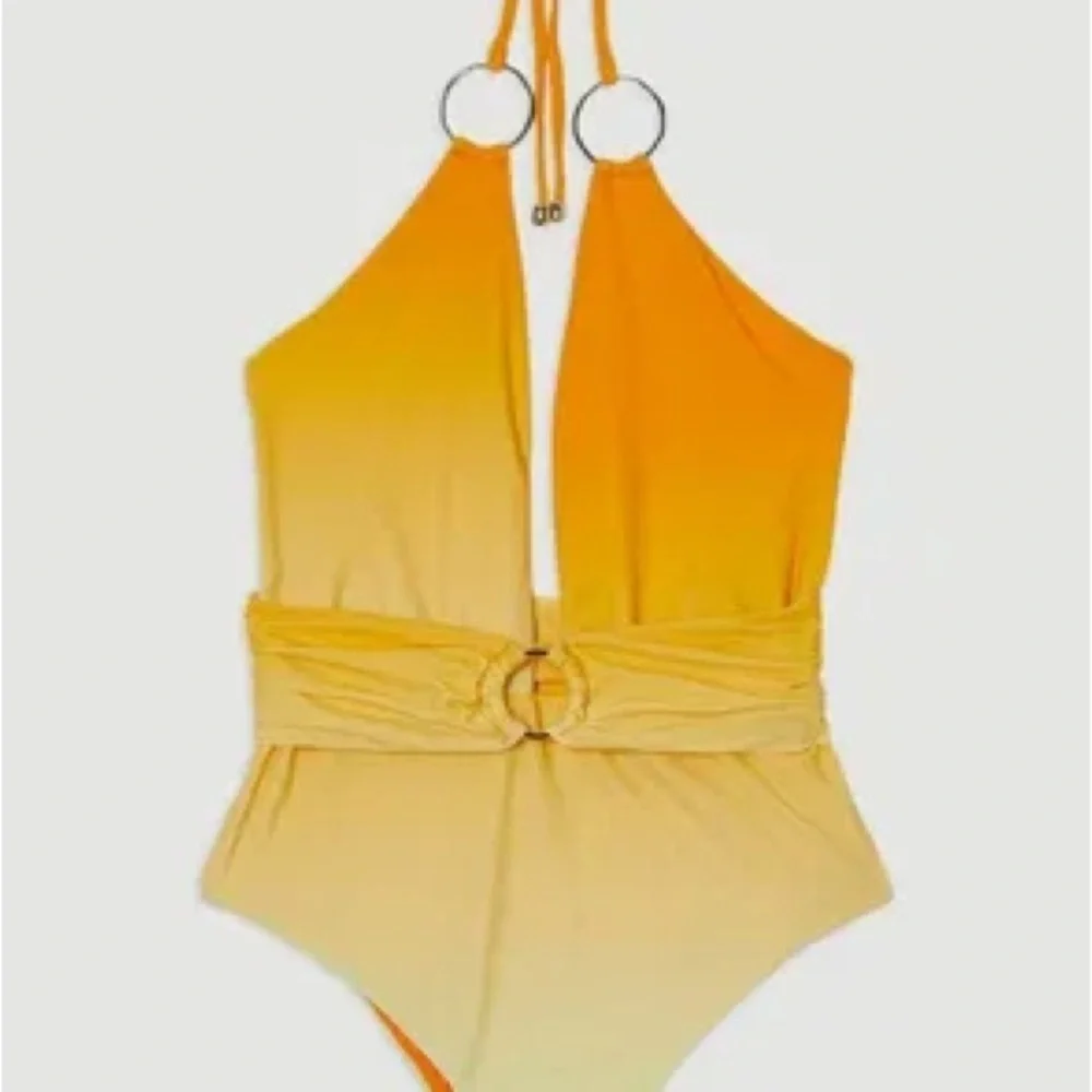 Karen Millen Vibrant Yellow One-Piece Swimsuit